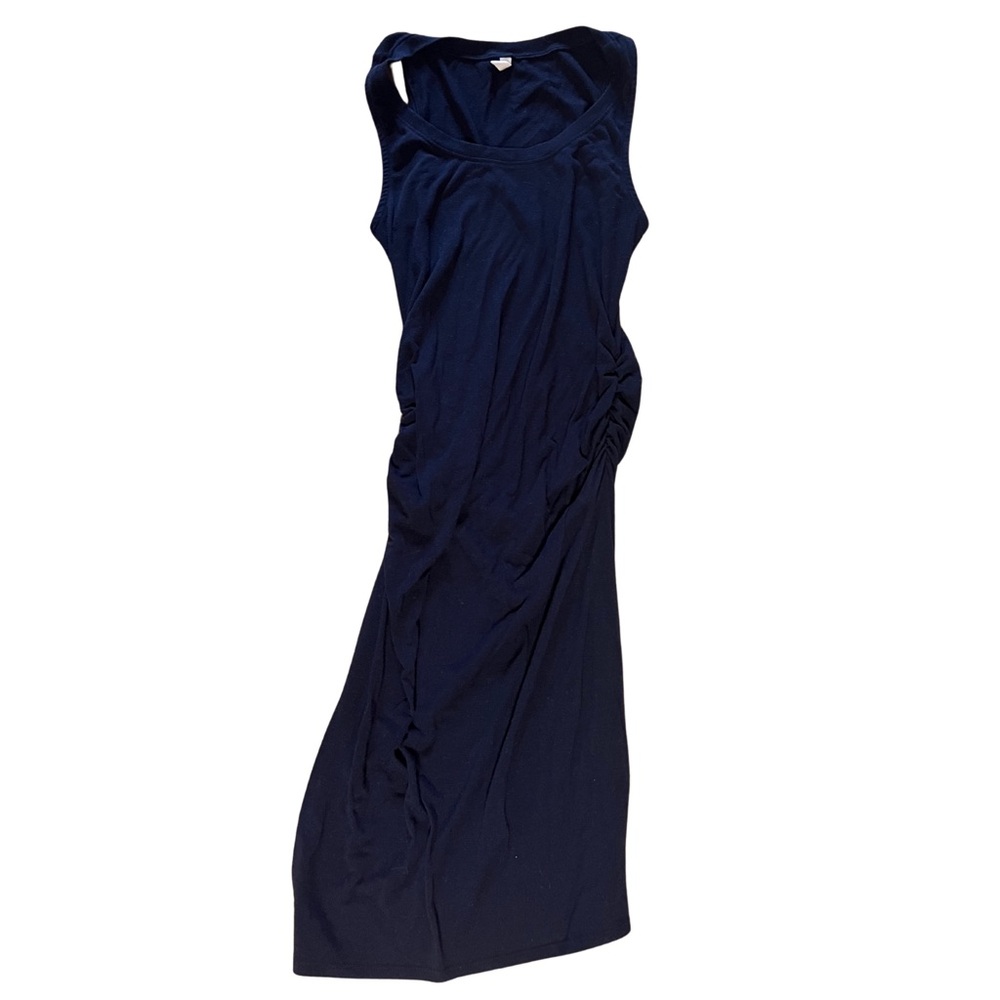 Pinkblush navy Blue Ruched maternity tank Dress